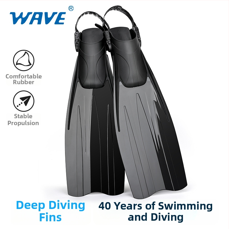 WAVE ploutve pre freediving – Materiál: TPR+PP; Značka: WAVE; Kategória: Iné; Pre hlboké potápanie