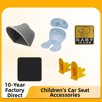 Set príslušenstva k detskému autosedadlu: slnečná clona, protiopotrebná podložka, autokoberček, reflexná nálepka | Značka: Good luck; Materiál: Plast; Pôvod: Ningbo, Zhejiang