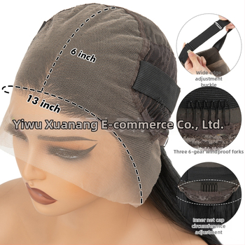 Predná čipková parochňa, dlhé kučeravé vlasy v európsko-americkom štýle s malými kučerami, prirodzený vzhľad, ručne tkaná. Materiál vlasov Kasi/Kani Kalun; dá sa farbiť alebo permovať; ofinka rovná alebo šikmá.