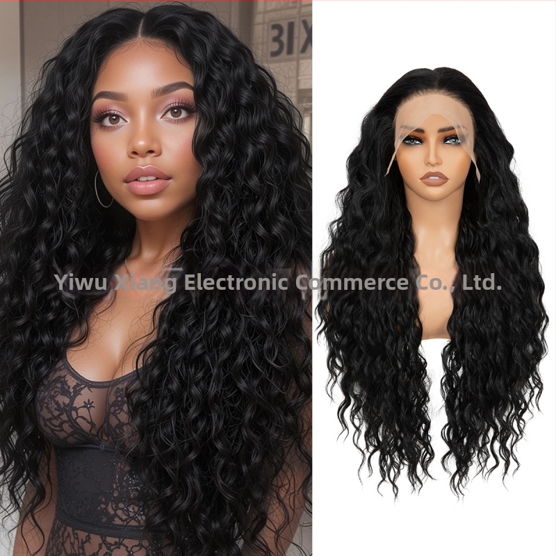 Predná čipková parochňa, dlhé kučeravé vlasy v európsko-americkom štýle s malými kučerami, prirodzený vzhľad, ručne tkaná. Materiál vlasov Kasi/Kani Kalun; dá sa farbiť alebo permovať; ofinka rovná alebo šikmá.