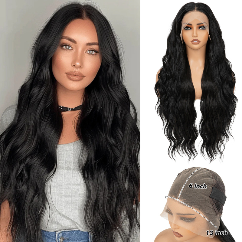 Priekšējā mežģīņu paruka, garas cirtas Eiropas/ Amerikas stilā ar mazām lokām, dabisks izskats, pilnībā rokām austs. Mati Kasi/Kani Kalun; var krāsot vai permēt; bangs taisnas vai slīpas.