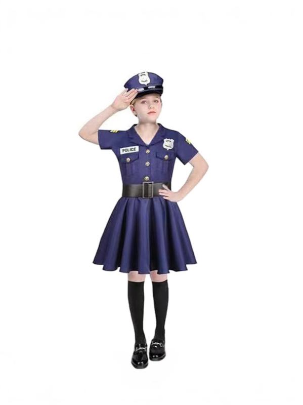 Chang Shen Dječji Halloween Scenski Kostimi: Policijska službenica, Doktor, Vatrogasac i Inženjer-Medicinska Sestra; Fini imitacijski materijal; Regenerirane celulozne vlakna 95%+; Jesen 2022