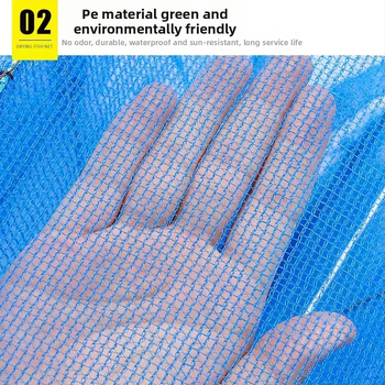 Raft mare de uscare pentru uz casnic, cu plasă pliabilă și protecție împotriva muștelor, pentru uscat pește și legume (Brand: Giant fin King; Origine: China; Material: Altul)