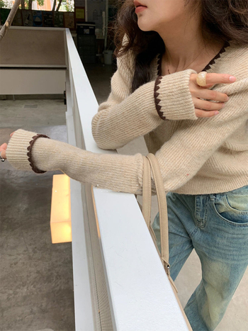 Pulover tricotat fără mâneci cu decolteu în V, din Ice Silk, stil cu bretele pe umeri, look sofisticat pentru o doamnă matură