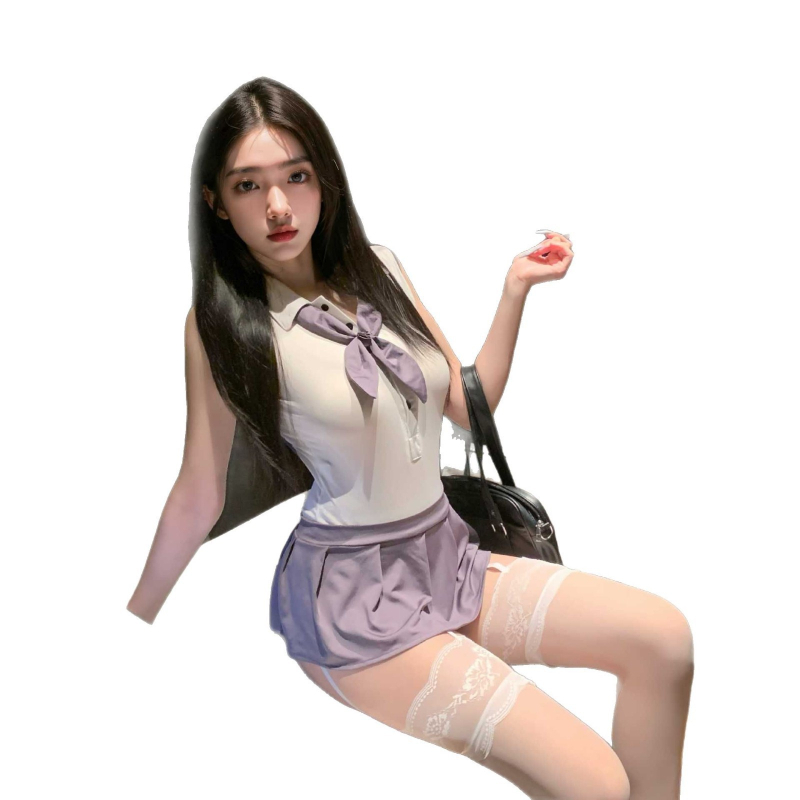 Lingerie sexy cu spate decupat, stil jucăuș pentru roluri; material poliester, 80–90% poliester; lansare primăvara 2025