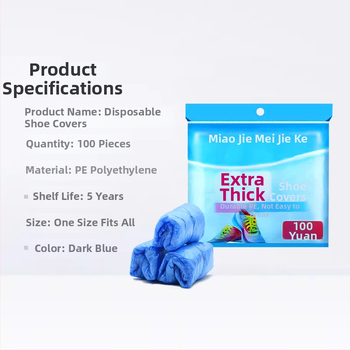 Jednorázové návleky na topánky z PE, hrubé, proti prachu, balenie 60/100 ks