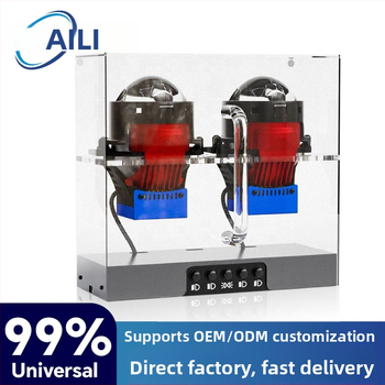 Дисплей кутия/стойка за автомобилни LED фарове, PC материал, 12V, LED източник на светлина, живот на светлината 10000 ч