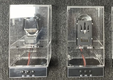 Дисплей кутия/стойка за автомобилни LED фарове, PC материал, 12V, LED източник на светлина, живот на светлината 10000 ч