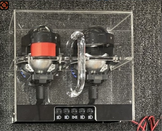 Дисплей кутия/стойка за автомобилни LED фарове, PC материал, 12V, LED източник на светлина, живот на светлината 10000 ч