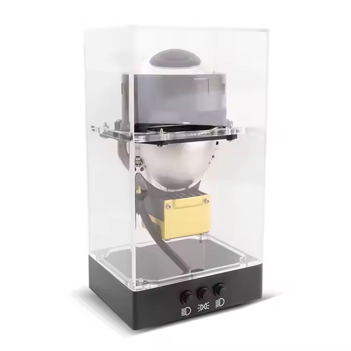 Дисплей кутия/стойка за автомобилни LED фарове, PC материал, 12V, LED източник на светлина, живот на светлината 10000 ч