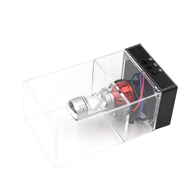 Дисплей кутия/стойка за автомобилни LED фарове, PC материал, 12V, LED източник на светлина, живот на светлината 10000 ч