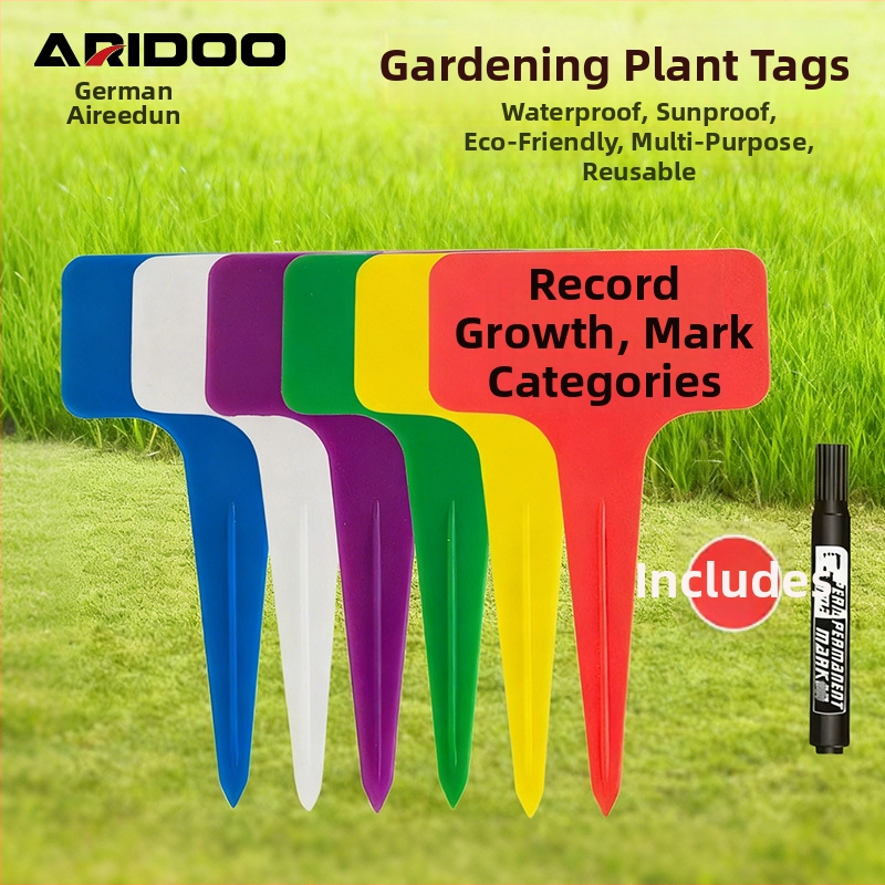 Hrubé kolíky na označenie rastlín – plastové PP etikety na vloženie do záhrady (Airidun)