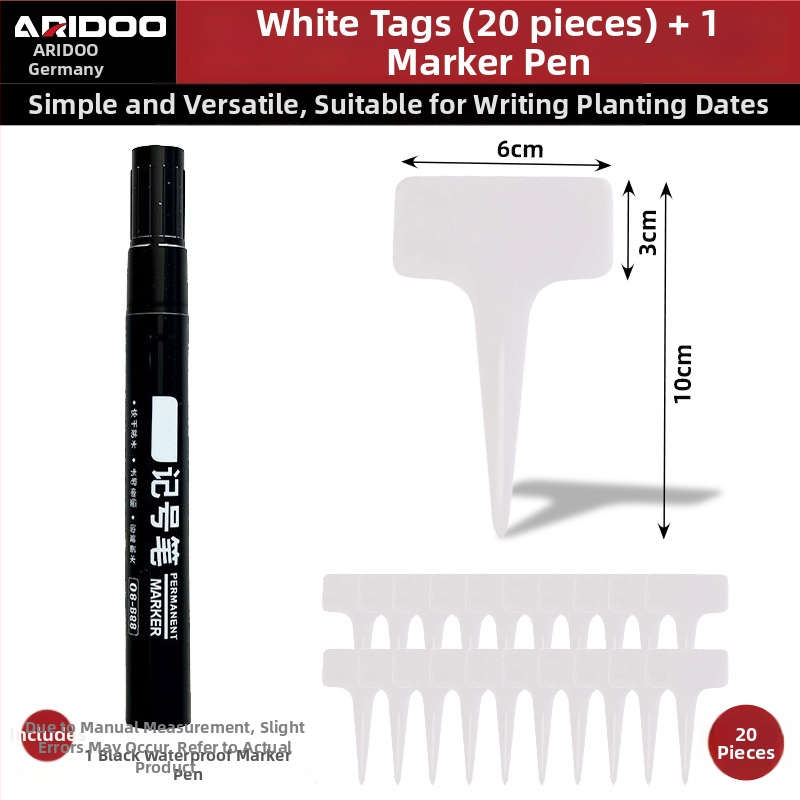 Hrubé kolíky na označenie rastlín – plastové PP etikety na vloženie do záhrady (Airidun)