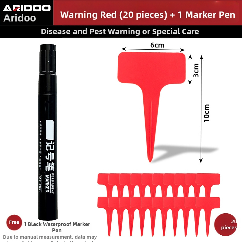 Hrubé kolíky na označenie rastlín – plastové PP etikety na vloženie do záhrady (Airidun)