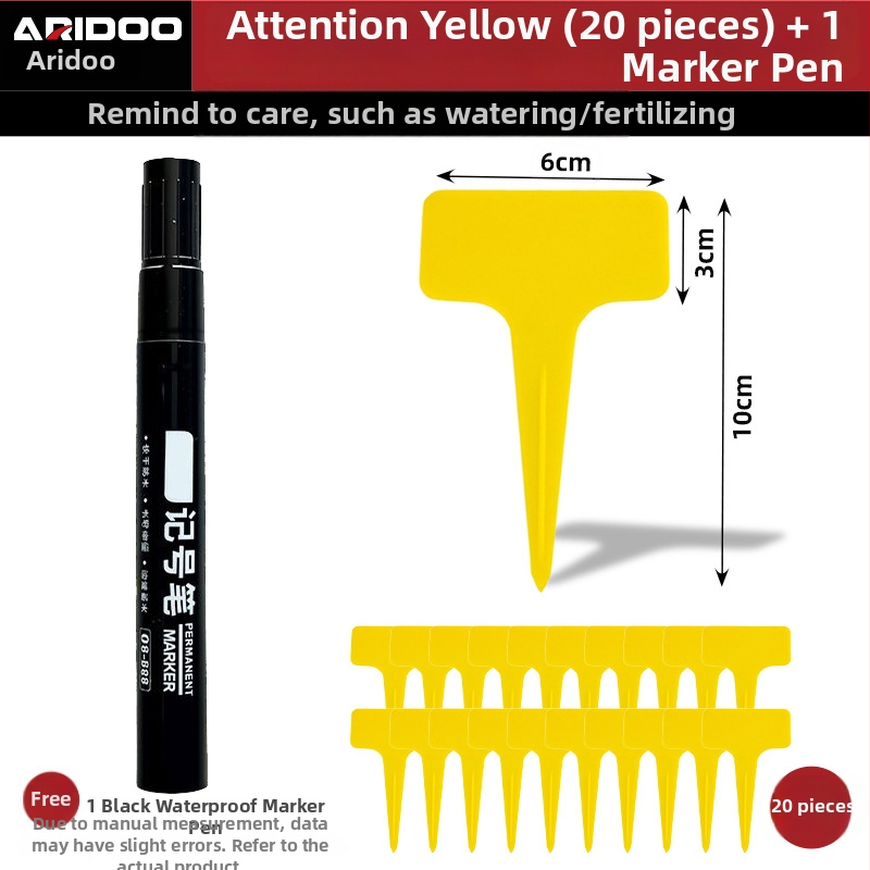 Hrubé kolíky na označenie rastlín – plastové PP etikety na vloženie do záhrady (Airidun)