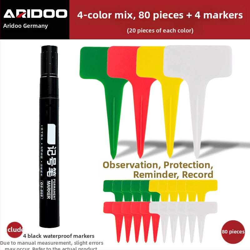 Hrubé kolíky na označenie rastlín – plastové PP etikety na vloženie do záhrady (Airidun)