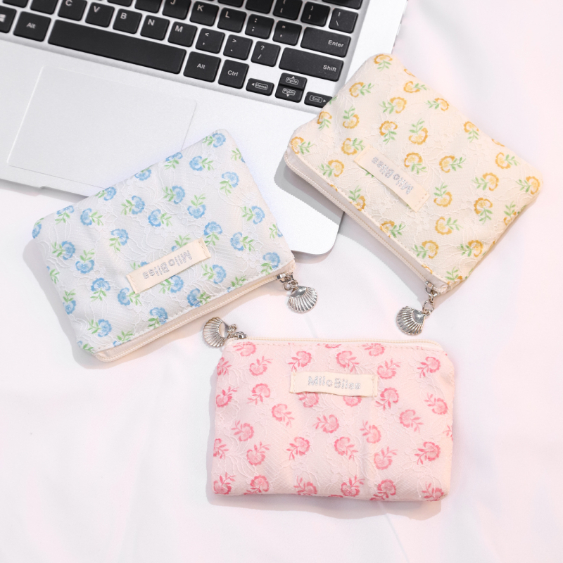 Make-up taška s veľkou kapacitou, skladacia, kvetinový vzor, mestský minimalistický štýl
