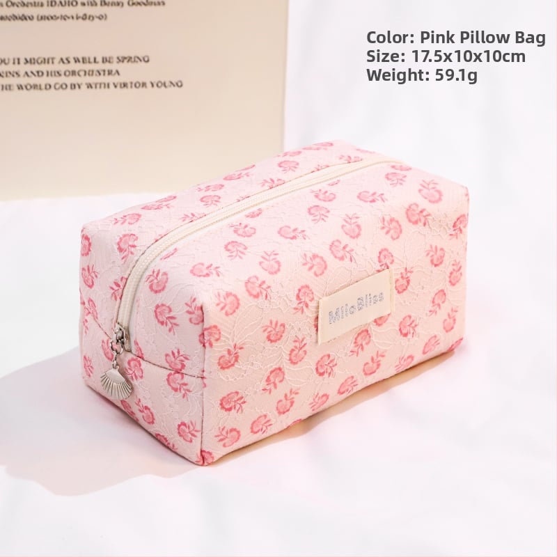 Make-up taška s veľkou kapacitou, skladacia, kvetinový vzor, mestský minimalistický štýl