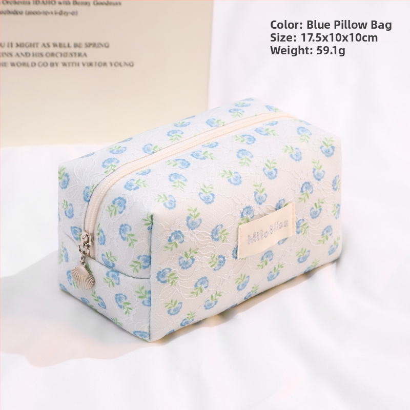 Make-up taška s veľkou kapacitou, skladacia, kvetinový vzor, mestský minimalistický štýl