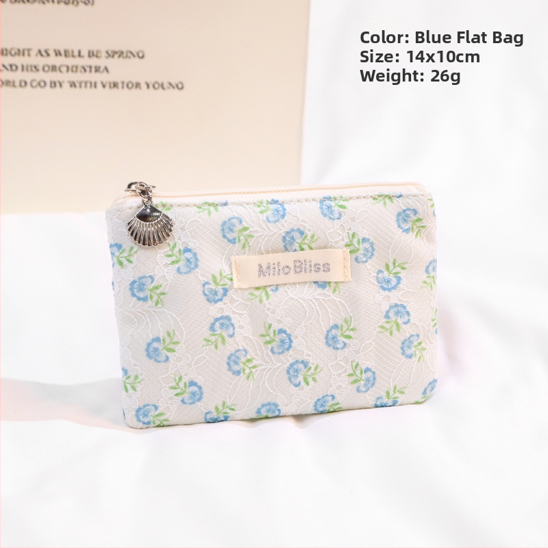 Make-up taška s veľkou kapacitou, skladacia, kvetinový vzor, mestský minimalistický štýl