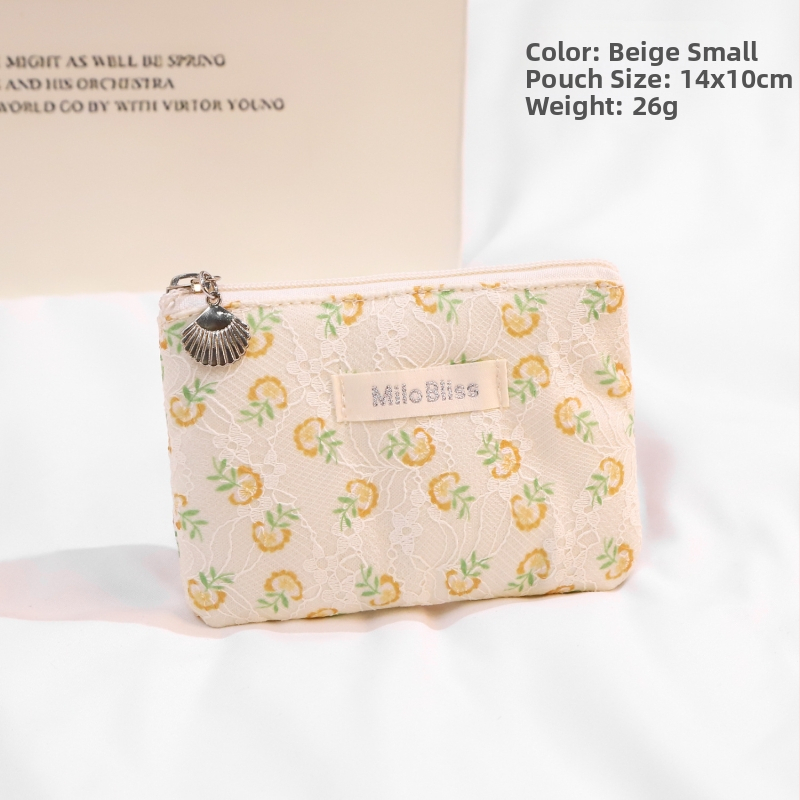 Make-up taška s veľkou kapacitou, skladacia, kvetinový vzor, mestský minimalistický štýl