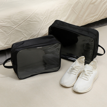 Priehľadná taška na skladovanie topánok, Oxford/ PVC, moderný minimalistický štýl, značka weekeight, 100 kusov v krabici