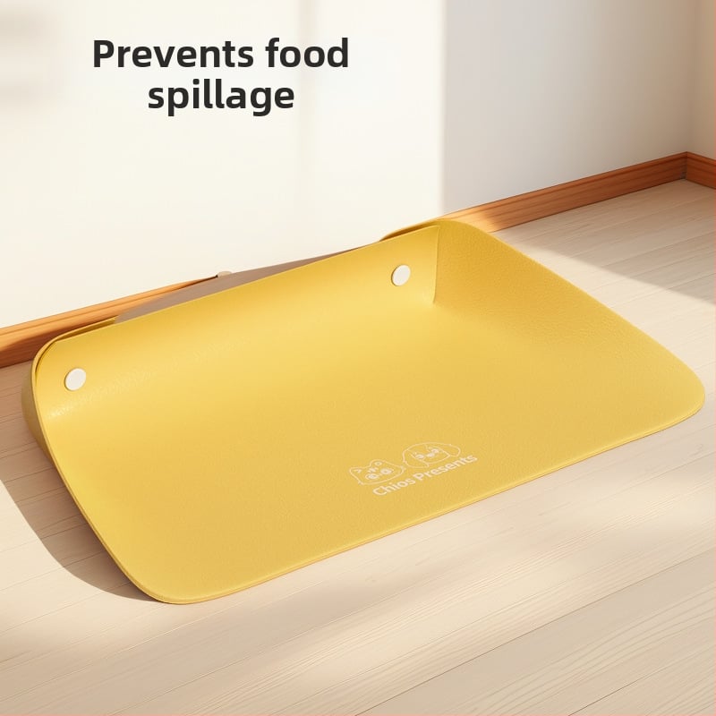 Nahktoidumat kassidele — veekindel libisemisvastane toidumat, pool-sulgunud disain, mudel DZ, Hengwei