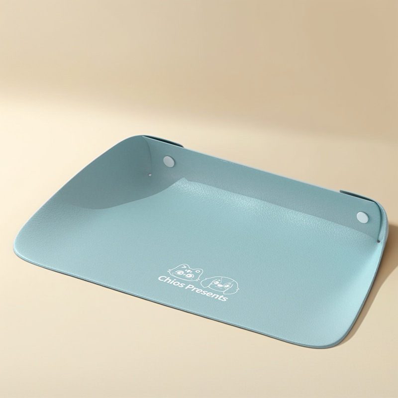 Nahktoidumat kassidele — veekindel libisemisvastane toidumat, pool-sulgunud disain, mudel DZ, Hengwei