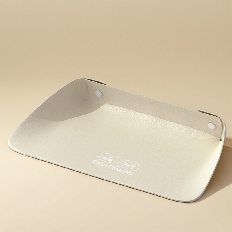 Nahktoidumat kassidele — veekindel libisemisvastane toidumat, pool-sulgunud disain, mudel DZ, Hengwei