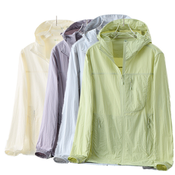 Jachetă exterioară de vânt pentru drumeții - Unisex, UPF50+, respirabilă, uscare rapidă, cu glugă