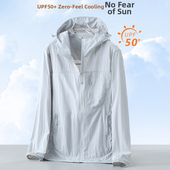 Jachetă exterioară de vânt pentru drumeții - Unisex, UPF50+, respirabilă, uscare rapidă, cu glugă