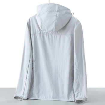 Jachetă exterioară de vânt pentru drumeții - Unisex, UPF50+, respirabilă, uscare rapidă, cu glugă