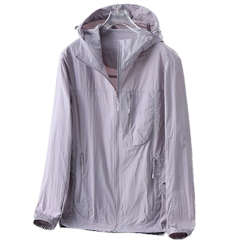 Jachetă exterioară de vânt pentru drumeții - Unisex, UPF50+, respirabilă, uscare rapidă, cu glugă