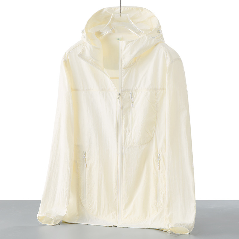 Jachetă exterioară de vânt pentru drumeții - Unisex, UPF50+, respirabilă, uscare rapidă, cu glugă