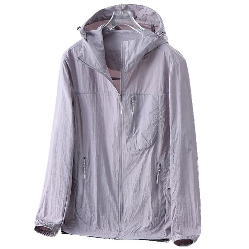 Jachetă exterioară de vânt pentru drumeții - Unisex, UPF50+, respirabilă, uscare rapidă, cu glugă