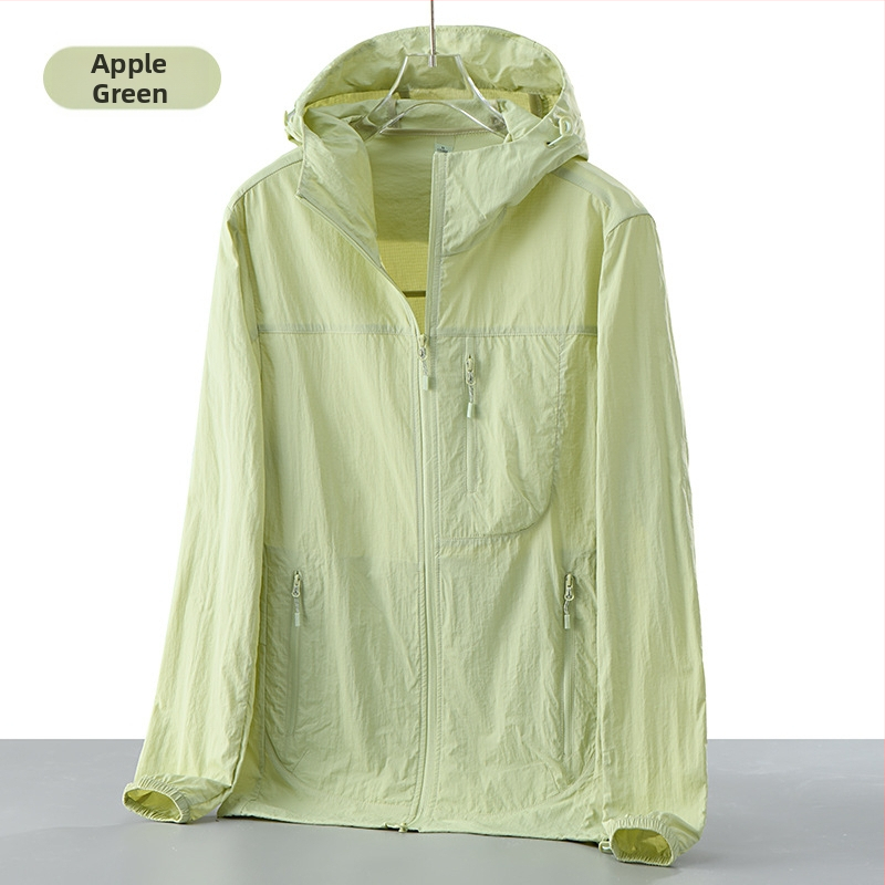 Jachetă exterioară de vânt pentru drumeții - Unisex, UPF50+, respirabilă, uscare rapidă, cu glugă