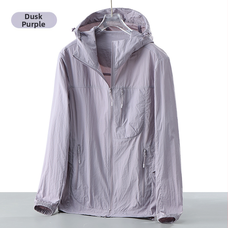 Jachetă exterioară de vânt pentru drumeții - Unisex, UPF50+, respirabilă, uscare rapidă, cu glugă