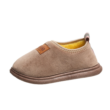 Detské domáce papuče z bavlny pre dievčatá, vrchnok z fleecu, podrážka PVC, jednofarebný vzor, slip-on dizajn, vek 1–6 rokov