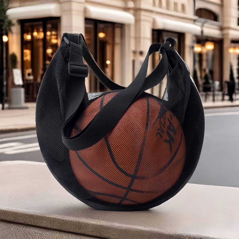 Taška na basketbal od Qiwang, model F31535, sieťovina látka, na futbal, basketbal a volejbal (Materiál: sieťovina • Model: F31535 • Značka: Qiwang • Určené pre: futbal, basketbal, volejbal)