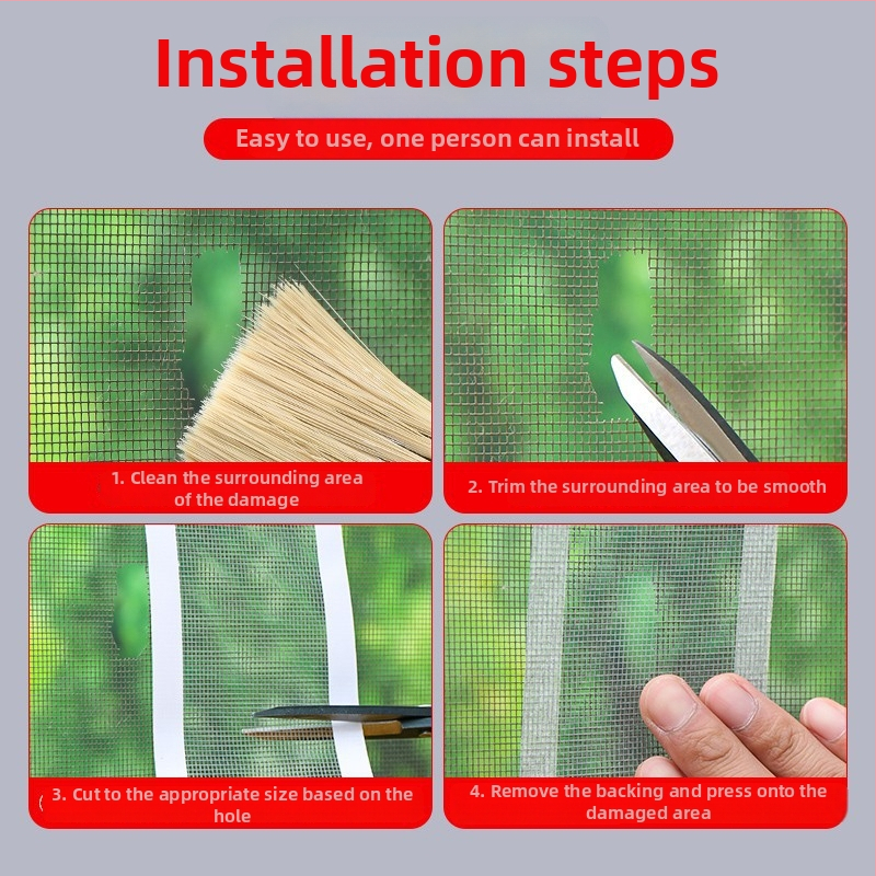 Opravná záplata na sieť proti komárom pre okno – samolepiaca magická páska na opravu siete XK
