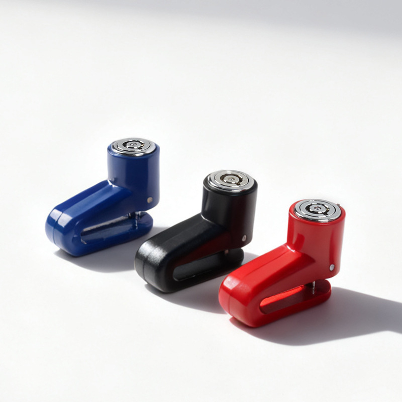 Mini zámok na kotúčovú brzdu z hliníkového zliatiny, pre motocykel/e-bike/bicykel – ochrana proti krádeži, antikorózny, proti vypáčeniu, 80 g