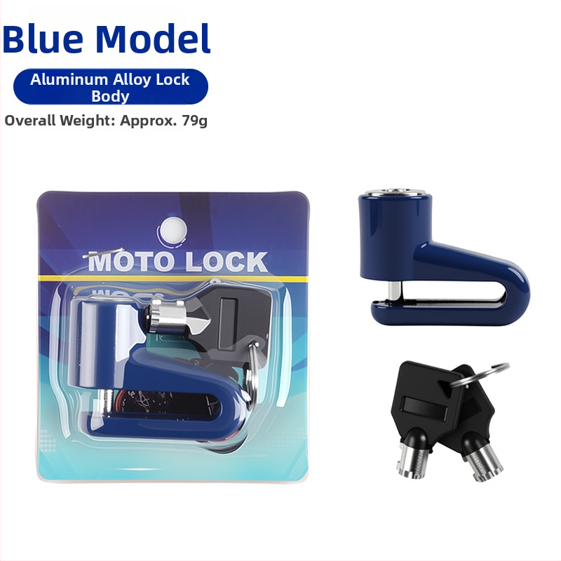 Mini zámok na kotúčovú brzdu z hliníkového zliatiny, pre motocykel/e-bike/bicykel – ochrana proti krádeži, antikorózny, proti vypáčeniu, 80 g