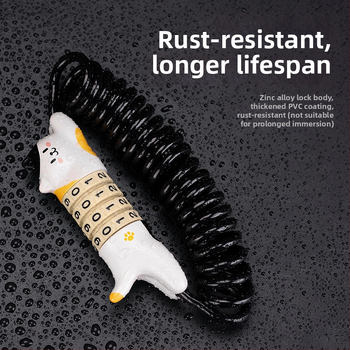 ROCKBROS parooliga lukk jalgratastele, mootorratastele ja kiivritele — kaasaskantav turvasulg, mille kabel on tsingi sulam/ABS/PVC kattega terastraadiga