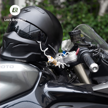 ROCKBROS parooliga lukk jalgratastele, mootorratastele ja kiivritele — kaasaskantav turvasulg, mille kabel on tsingi sulam/ABS/PVC kattega terastraadiga