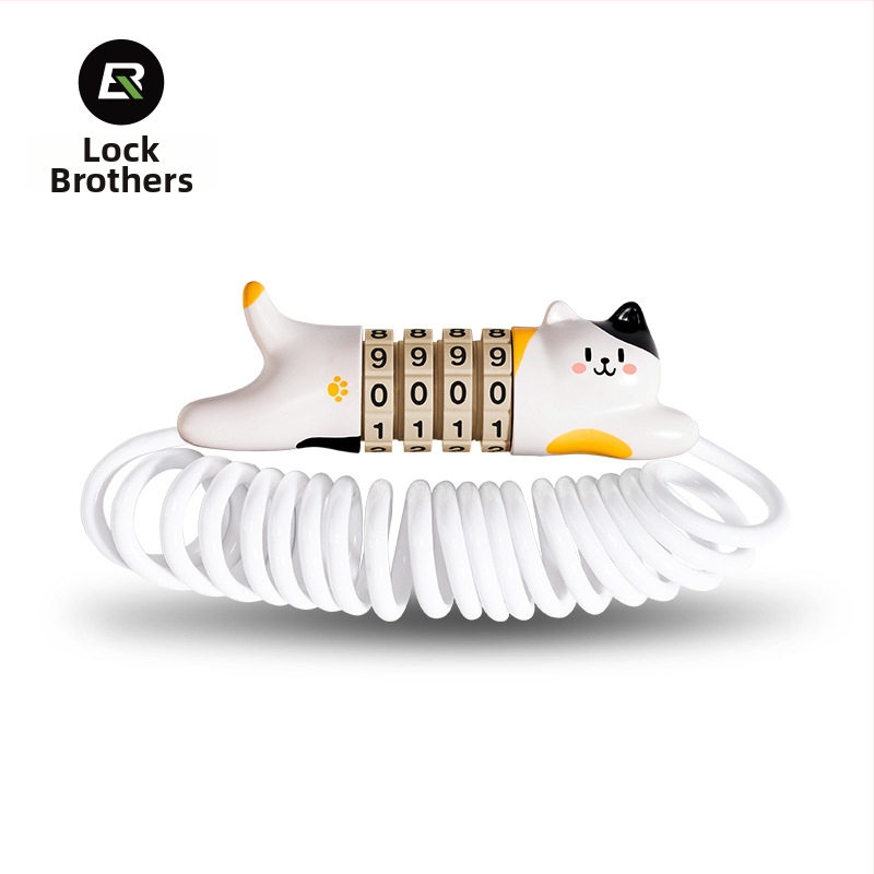 ROCKBROS parooliga lukk jalgratastele, mootorratastele ja kiivritele — kaasaskantav turvasulg, mille kabel on tsingi sulam/ABS/PVC kattega terastraadiga