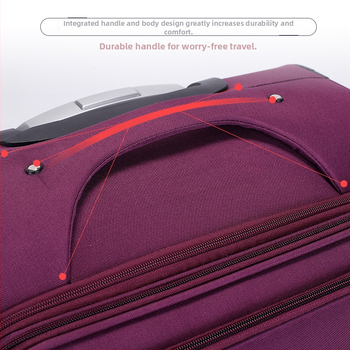 Oxford auduma ceļojumu koferis ar rāvējslēdzēja aizvērumu, universālie riteņi, zādzību aizsardzība, modelis 906#