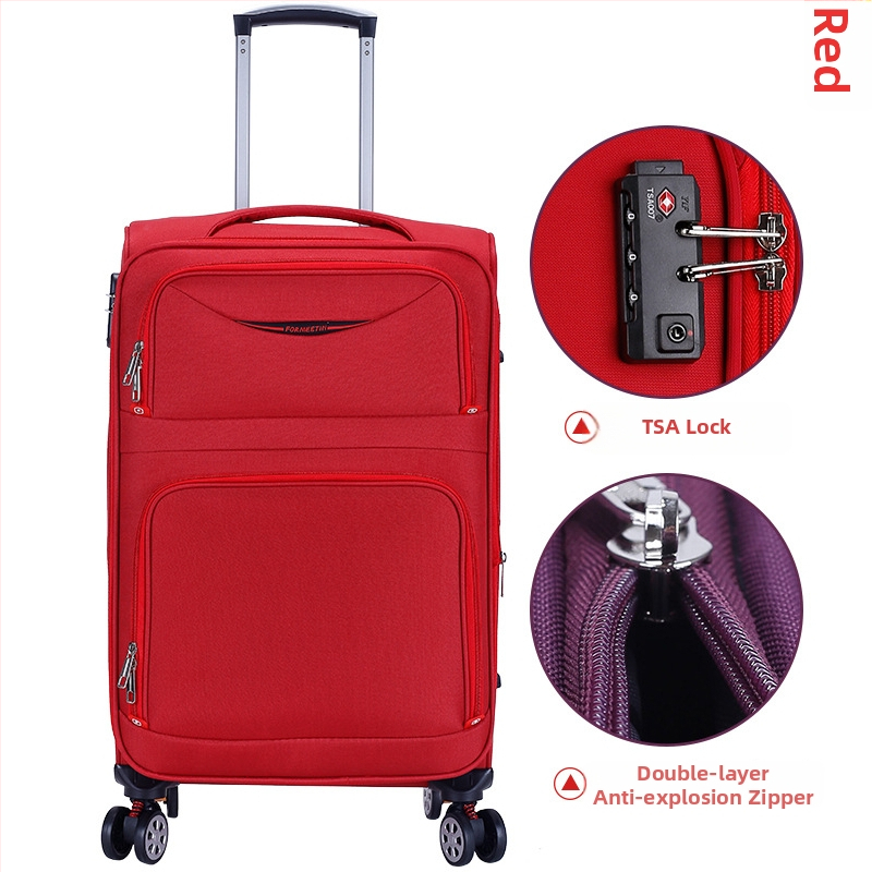 Oxford auduma ceļojumu koferis ar rāvējslēdzēja aizvērumu, universālie riteņi, zādzību aizsardzība, modelis 906#