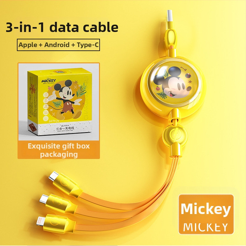 3 v 1 dátový a nabíjací kábel s rýchlym nabíjaním pre zariadenia Huawei, Android, Apple a vivo, s konektormi Lightning, Micro USB a USB-C