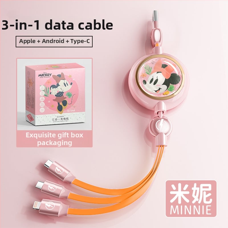 3 v 1 dátový a nabíjací kábel s rýchlym nabíjaním pre zariadenia Huawei, Android, Apple a vivo, s konektormi Lightning, Micro USB a USB-C