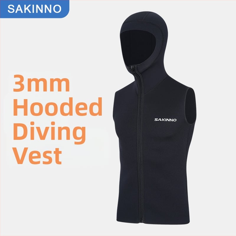 3 mm kapuljačasta ronilačka vesta bez rukava, toplog neoprena, brend SAKINNO/Shark Kono, za ronjenje u sve sezone